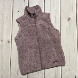 Free Country soft Sherpa type purple vest full zip with zip pockets size M